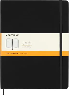 Produktbild von Moleskine Classic, Abbildung, Schwarz, 192 Blätter, 70 g/m², Liniertes Papier, Hardcover