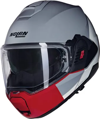 Produktbild von Modular Helm NOLAN N120-1 Grafo 349 Grau Weiß Rot größe S