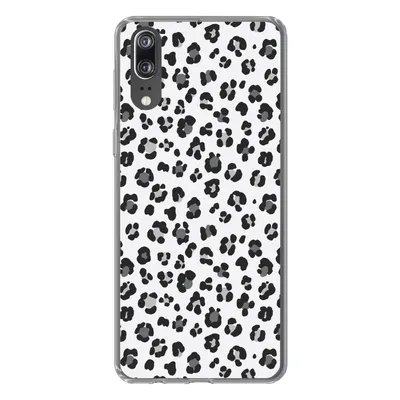 Produktbild von MuchoWow® Handyhülle Schutzhülle Hülle für Huawei P20 Panther Druck - Grau - Abstrakt Silikon Softcase Handy Hülle - Hardcover