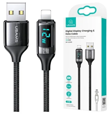 Zdjęcie produktu dla Kabel USAMS U78 Lightning 1.2m 2.4A czarny