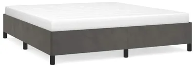 Produktbild von vidaXL Bettgestell ohne Matratze Dunkelgrau 180x200 cm Samt