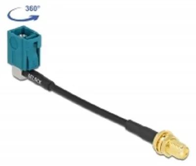 Produktbild von DELOCK Antennenkabel FAKRA Z Buchse 90° zu SMA Buchse RG-174