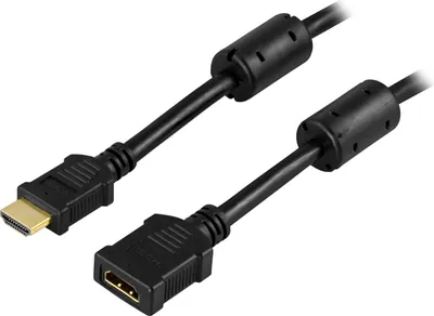 Produktbild von Deltaco HDMI-122, 2 m, HDMI Typ A (Standard), HDMI Typ A (Standard), 3840 x 2160 Pixel, Schwarz