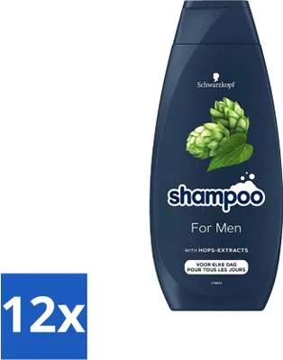 Produktbild von Schwarzkopf - Shampoo - Für Männer - Mit Hopfenextrakt - Für die tägliche Anwendung - 400 ml - Vorteilspack - 12 Stücke