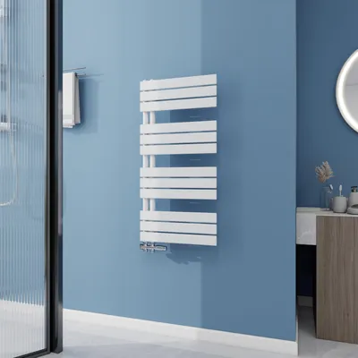 Produktbild von AICA Badheizkörper 1042x500 mm, 629W, mit Seitenanschluss, Weiß, Flach Vertikal Handtuchtrockner für Badezimmer