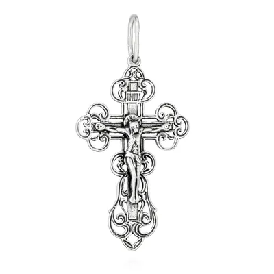 Produktbild von Kettenanhänger Jesus Kreuz 925 Silber Orthodoxe Anhänger Glaubenssymbol K68