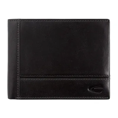 Image de camel active Portefeuille homme format horizontal, cuir noir black tokyo