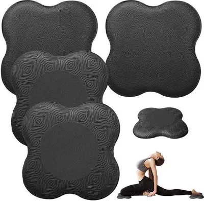 Productafbeelding van Unyqoos® 4-delige set ergonomische kniekussens van TPE met dicht schuim – antislip, waterdicht en zweetbestendig, geschikt voor yoga, pilates en fitness