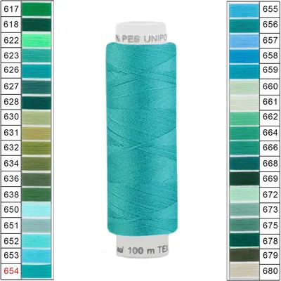 100m / 1 Spule Unipoly 120 TEX14x2 Polyester türkis