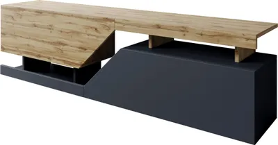 Produktbild von MIRJAN24 TV-Lowboard  Ceelias 160, Stilvoll TV-Schrank vom Hersteller, RTV-Tisch, Mediaschrank (Farbe: Wotan / Anthrazit)
