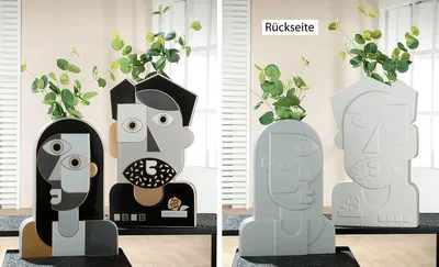Imagen del producto de Gilde, jarra decorativa "Picasso", diseño de rostro, altura: 34 cm, referencia: 34363