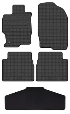 Produktbild von Gummi-Fußmatten mit Tunnelmatte für Mazda 6 II GH 2007-2014 (Limousine/Kombi/Liftback) – 5-tlg, Schwarz, passgenau – Wielganizator SolidTread