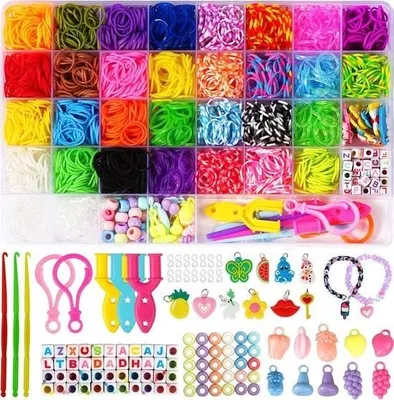 Immagine prodotto di Set di tessitura con oltre 2500 nastri, 30 colori, per realizzare braccialetti per bambini, nastri elastici per bambini, artigianato, creazione di gioielli da soli (30 colori, oltre 2500 nastri)
