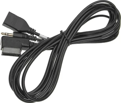 Produktbild von vhbw AUX USB Audio Y-Adapter Kabel KFZ Radio (200 cm) kompatibel mit VW Touareg, Touran, T5, Tiguan, Scirocco, Sharan Auto, Autoradio