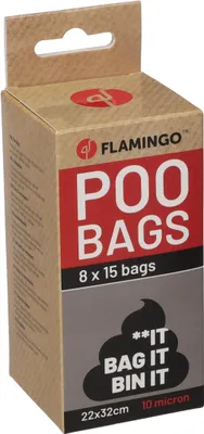 Produktbild von Flamingo KOTBEUTEL Basic BABI Schwarz 8x15ST