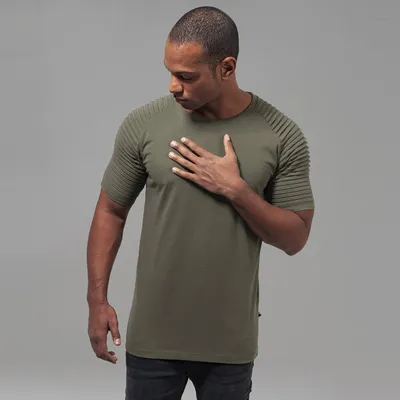 Zdjęcie produktu dla Urban Classics - PLEAT Raglan Long Shirt oliwkowy - M