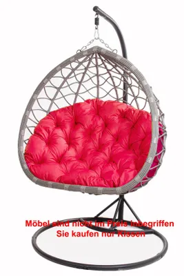 Produktbild von Hängesessel Kissen 130×100 cm – Bequemes Kissen für Hängesessel, Ei-Sessel und Gartenschaukel Rot