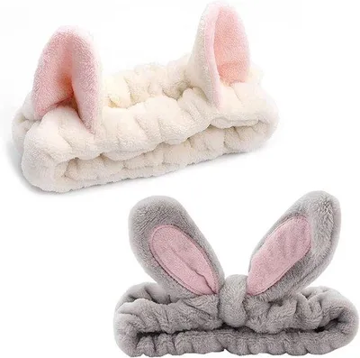 Image de Bandeaux souples avec oreilles de chat et oreilles de lapin, lavables