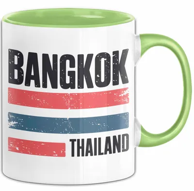 Produktbild von Bangkok Thailand Tasse Geschenk Lustige Geschenkidee Spruch (Grün)