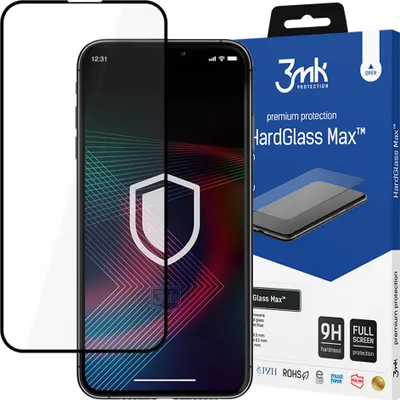Zdjęcie produktu dla 3mk HardGlass Max - Szkło hartowane do iPhone 14 (Czarny)