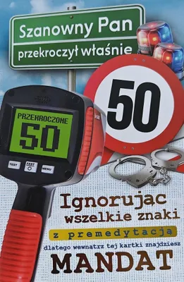 Zdjęcie produktu dla Karnet Urodziny z mandatem 50 lat