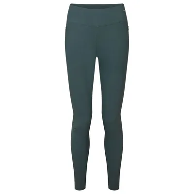 Dunkelgrüne Leggings "Ineo Pants - Reg Leg" von Montane; geeignet für Damen.