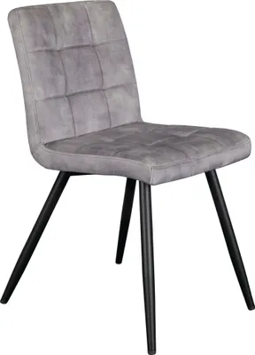 Produktbild von LC Home Esszimmerstuhl »Barnet« Samt hellgrau 47x58,5x82,5cm Polsterstuhl