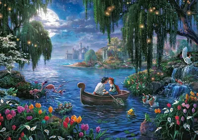Image de Schmidt Spiele Schmidt Spiele 57370 Disney, The Little Mermaid and Prince Eric (AT), Thomas Kinkade Puzzle 1.000 Teile - DISNEY 57370