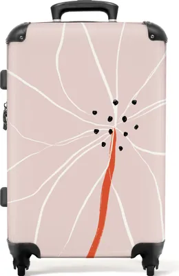 Produktbild von NoBoringSuitcases.com® Großer Koffer - Blumen - Abstrakt - Pastell - Kombinationsschloss TSA - Hartschalen Trolley 4 Rollen - 72 liter - Reisekoffer - 66 cmKoffer Mittelgroß 67x43x25 cm, 72L,