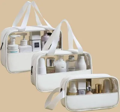 Produktbild von Famanu Kosmetiktasche Transparent - 3 Stück
