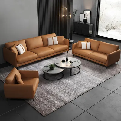 Produktbild von Sofagarnitur 3+2+1Sitzer Ledersofa Couch Wohnlandschaft Garnitur Design Modern
