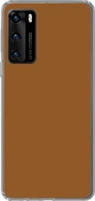 Produktbild von MuchoWow® Handyhülle Schutzhülle Hülle für Telefoonhoesje Huawei P40 Braun - Erdton - Unifarben Silikon Softcase Handy Hülle - Handytasche