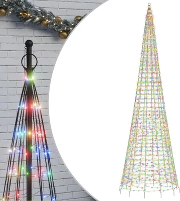 Obrázok produktu pre vidaXL LED vianočný stromček 1534 LED diód, viacfarebný, 500 cm