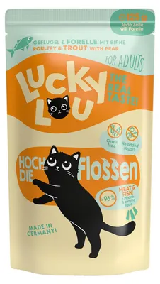 Produktbild von Lucky Lou Lifestage Adult Geflügel & Forelle 16x 125 g