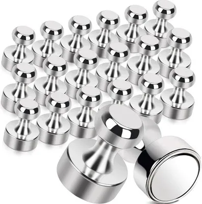 Produktbild von Starke Neodym-Magnete 12x16mm weiß für Kühlschrank