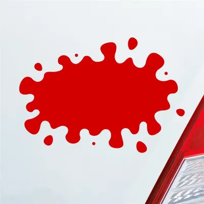 Produktbild von Auto Aufkleber Farbkleks Splash 14x10 cm Rot Sticker Heckscheibenaufkleber