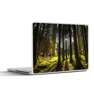 Produktbild von MuchoWow® Laptop Aufkleber Sticker Cover Baum - Natur - Sonne - Wald 31x22.5 cm - Laptop-Deko
