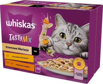A box of Whiskas cat food.