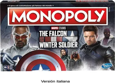 Produktbild von Hasbro Monopoly Falcon And The Winter Soldier Brettspiel Italienisch Rot  Rot One Size