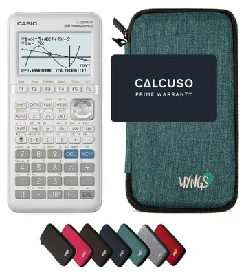 Produktbild von Casio fx-9860GIII inkl. WYNGS Schutztasche Türkis - Grafikrechner - Basic Set