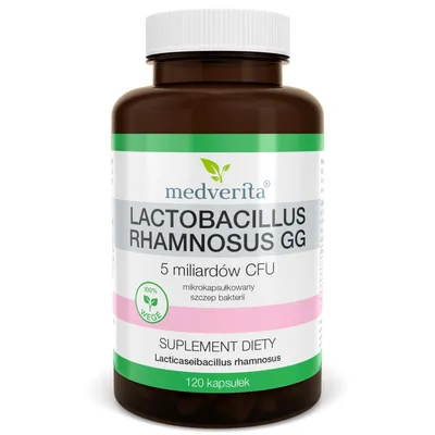 Zdjęcie produktu dla Medverita Lactobacillus rhamnosus 5 miliardów CFU - 120 kapsułek