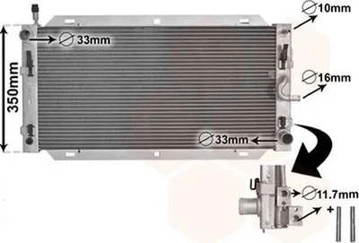 Produktbild von VAN WEZEL Kühlmodul 1800M388 für FORD FOCUS (DAW, DBW)