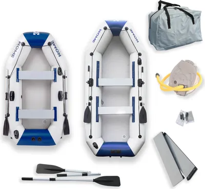 Produktbild von HOME DELUXE - Schlauchboot Pike Small inkl. Motor - Material: strapazierfähiges PVC- Maße: LxB ca. 230 x 128 cm - für bis zu 3 Personen I Beiboot, Motorboot, Ruderboot