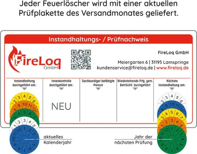 Produktbild von FireLoq 6L Fettbrand Feuerlöscher für Brandklasse ABF mit 34A | 233B 75F ergibt 10LE Dauerdruck inkl. Prüfnachweis,Wandhalter und Manometer
