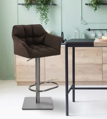 Produktbild von Barhocker Damaso E Stoff braun