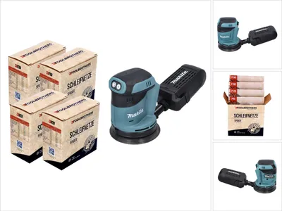 Zdjęcie produktu dla DBO 180 Z akumulatorowa szlifierka oscylacyjna 18 V 125 mm + 4x zestaw ścierny sieciowy Toolbrothers SPIDER - bez akumulatora, bez ładowarki, idealna do majsterkowania, szlifowania, pojemnik na pył zamontowany na stałe