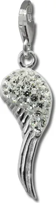 Image de SilberDream blanc Charm aile zirconium femmes 925 argent Pendentif Charms GSC574W