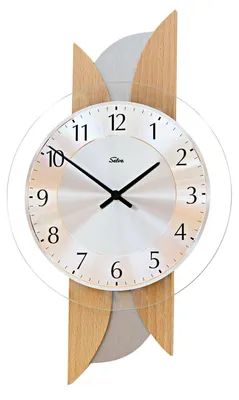 Produktbild von SELVA SELVA Funk-Wanduhr Buche Simbach