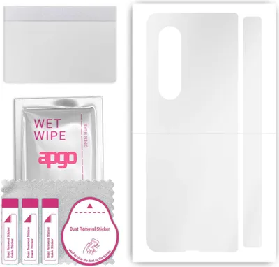 Produktbild von apgo Rückseite Schutzfolie, klar, kompatibel mit Samsung Galaxy Z Fold 3, Hinten Hydrogel-Displayschutzfolie mit Positionierhilfe, kratzfest, einfache Montage