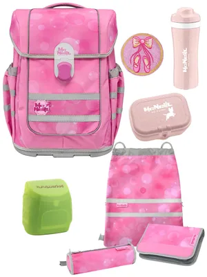 Produktbild von McNeill Ranzen-Set 8-teilig McOcean GIRLY Ballerina Schulranzen-Set mit Brotbox und Trinkflasche